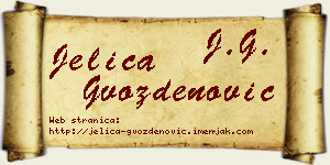 Jelica Gvozdenović vizit kartica